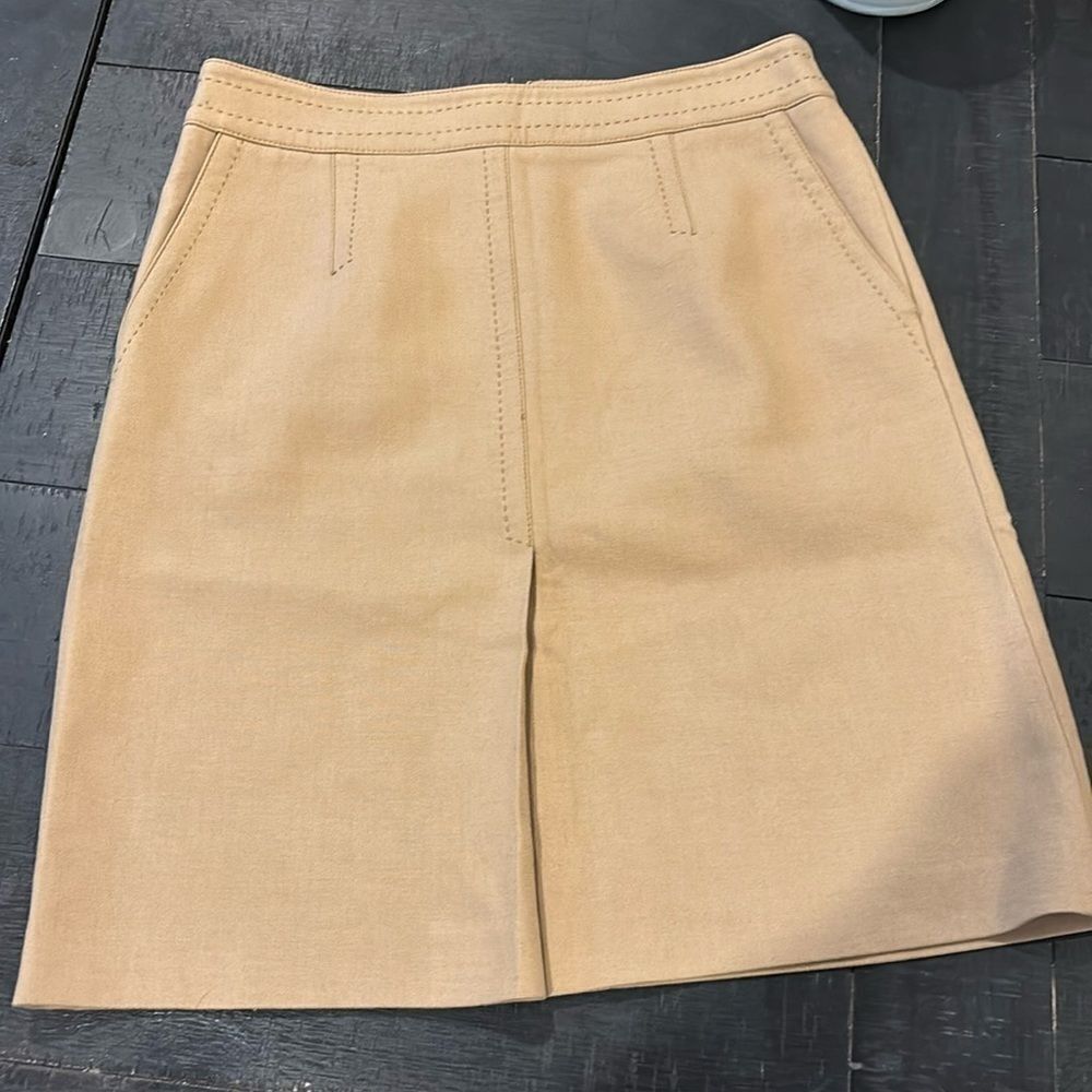 Loft Tan Brown Western Classy Western School Girl Preppy Boot Skirt 4